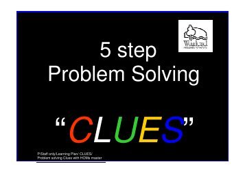 problem solving CLUES with HOMS master colour.pub