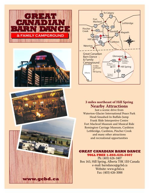 2010 GCBD Brochure - The Great Canadian Barn Dance