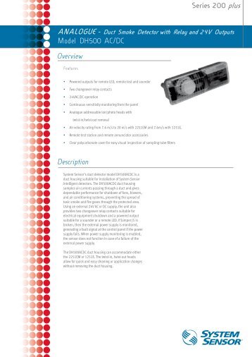 Model DH500 AC/DC Overview Description Series 200 plus