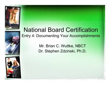 National Board Certification - band4me