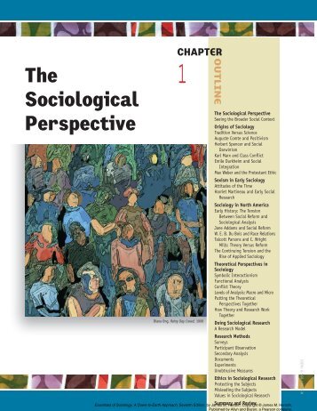 The Sociological Perspective - Pearson Learning Solutions