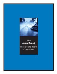 2011 Annual Report Illinois State Board of Investment - State of