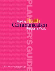 Making Health Communication Programs Work - National Cancer ...