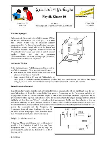 Elektrik Versuch 6 - Gymnasium Gerlingen