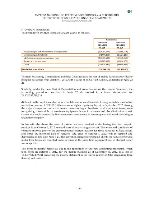 Financial Statements - Entel