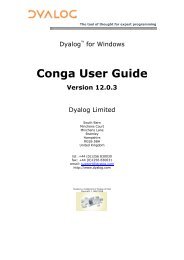 Conga User Guide - Dyalog Limited