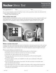 Nuclear Stress Test - Stormont-Vail HealthCare