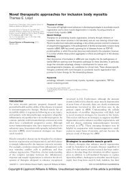 Novel therapeutic approaches for inclusion body myositis