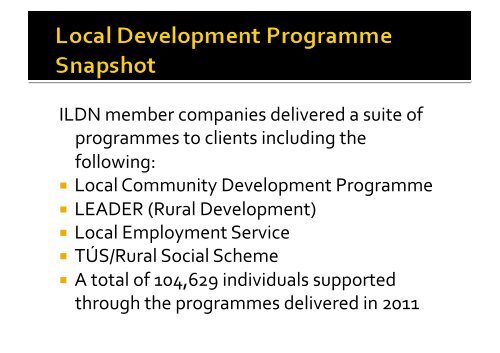 Brian Carty - Director, Irish Local Development Network - Clann Credo