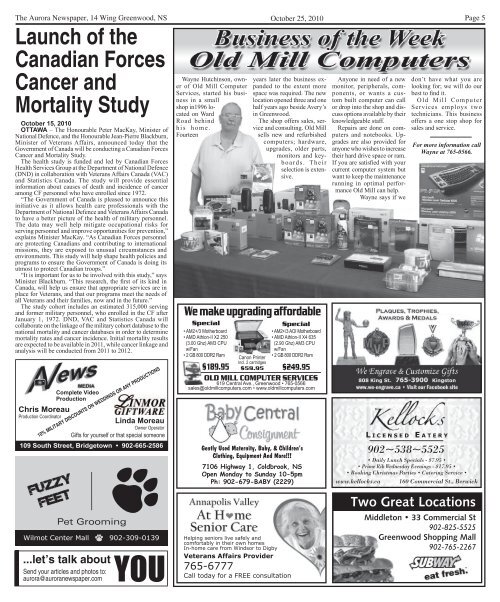 Oct 25 2010 - The Aurora Newspaper