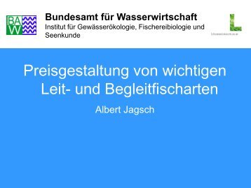 Preisgestaltung von wichtigen Leit- und Begleitfischarten