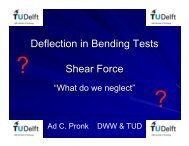 Deflection in Bending Tests Shear Force
