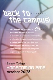 back to the campus! - Barton College