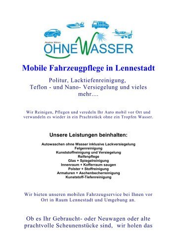 Mobile Fahrzeugpflege in Lennestadt - Andre Stinn || Autowaschen ...
