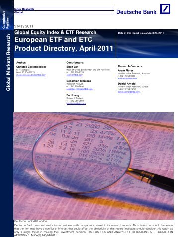 researchglobal 9 5 2011 - ETFs - Deutsche Bank