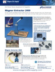 Wagner Extractor 2000 Maintenance - Wagner Die Supply