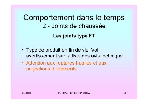 EQUIPEMENTS DES PONTS - PLATEFORME OUVRAGES D'ART