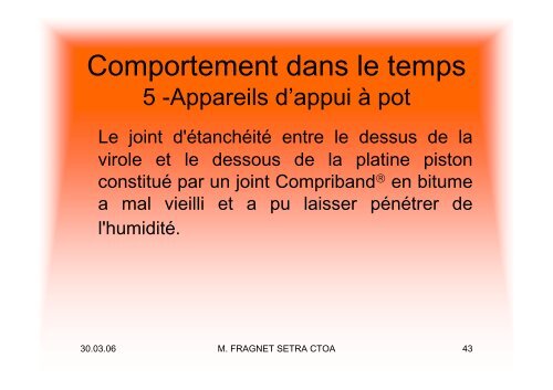 EQUIPEMENTS DES PONTS - PLATEFORME OUVRAGES D'ART