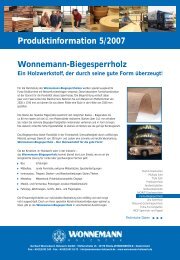 Produktinformation 5/2007 Wonnemann-Biegesperrholz Ein ...