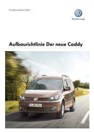 Aufbaurichtlinie Der neue Caddy - Aufbaurichtlinien