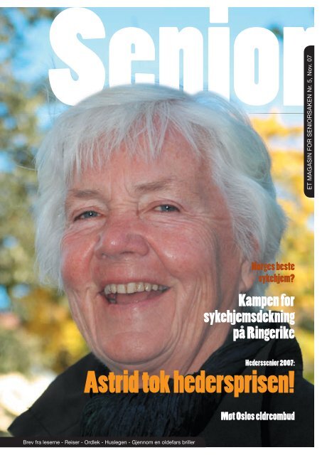 Astrid tok hedersprisen! - Seniorsaken