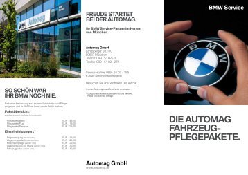 Die AUTOMAG FAhrzeUG- pFleGepAkeTe. SO Schön wAr ihr BMw ...