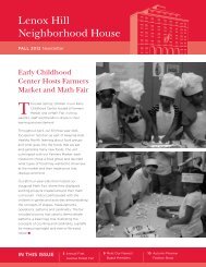 Fall 2012 Newsletter - Lenox Hill Neighborhood House