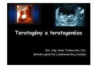 TeratogÃ©ny a teratogenÃ©za - Katedra genetiky a plemenÃ¡rskej biolÃ³gie