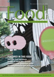 featured in this issue - NZIFST - The New Zealand Institute of Food ...