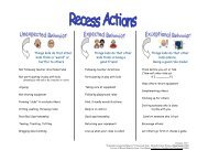 Recess Behaviors