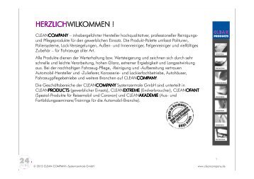 CLEANPRODUCTS Lackfinish und Poliersystem Präsentation