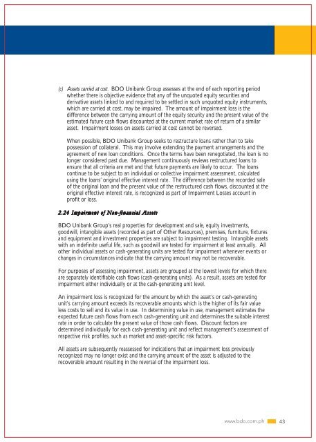 2011 Annual Report Financial Supplements - BDO