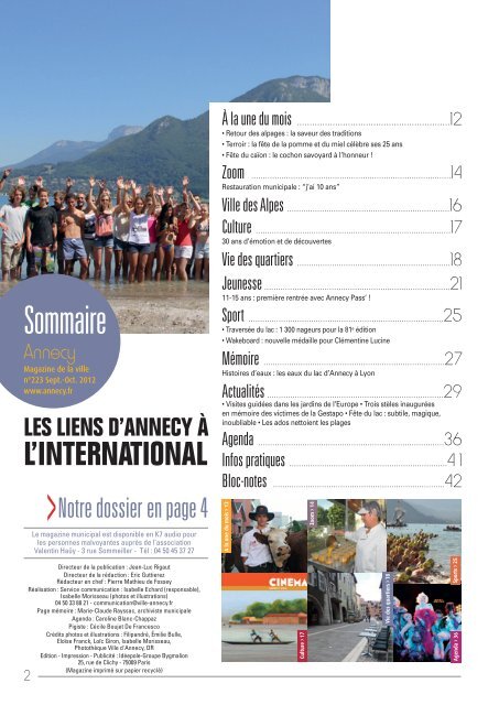 Magazine 223-septembre-octobre 2012 - Annecy