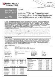 Analysis of PCBs and Organochlorinated Pesticides in ... - Shimadzu