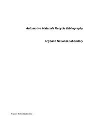 Automotive Materials Recycle Bibliography Argonne National ...