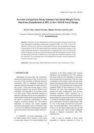 An Inter-comparison Study between two Dead Weight Force ...