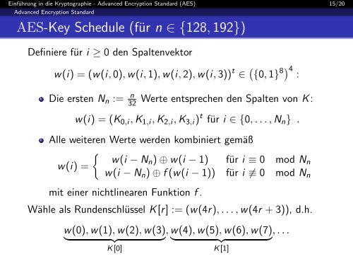 AES - Arbeitsgruppe Theoretische Informatik und IT-Sicherheit