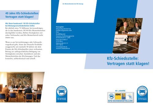 Kfz-Schiedsstelle: Vertragen statt klagen! - Kfz-Innung Stuttgart