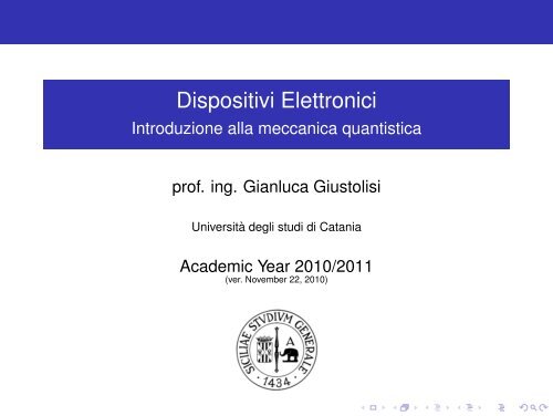 Introduzione alla meccanica quantistica - Studium