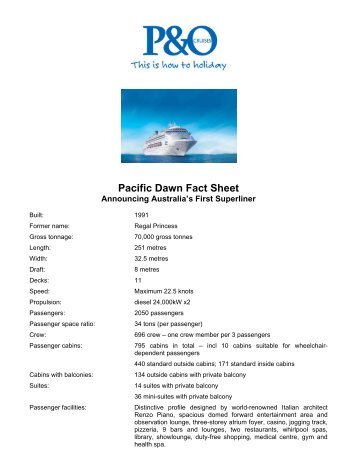 Pacific Dawn Fact Sheet