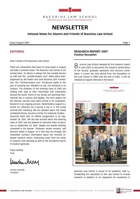 newsletter - Bucerius Law School