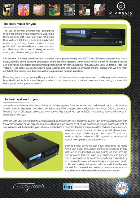 Find out more about the promedia amsR