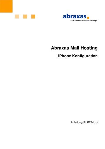 Abraxas Mail Hosting iPhone Konfiguration - Informatik des Kantons ...