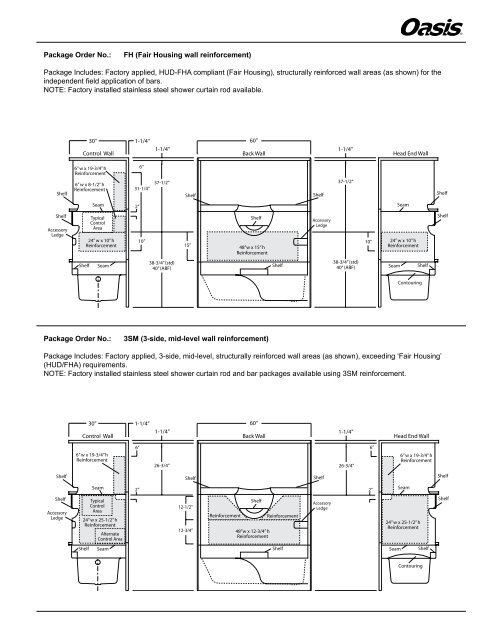 TS3P-6030 (3-piece) - Oasis Bath