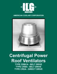 Centrifugal Power Roof Ventilators - American Coolair