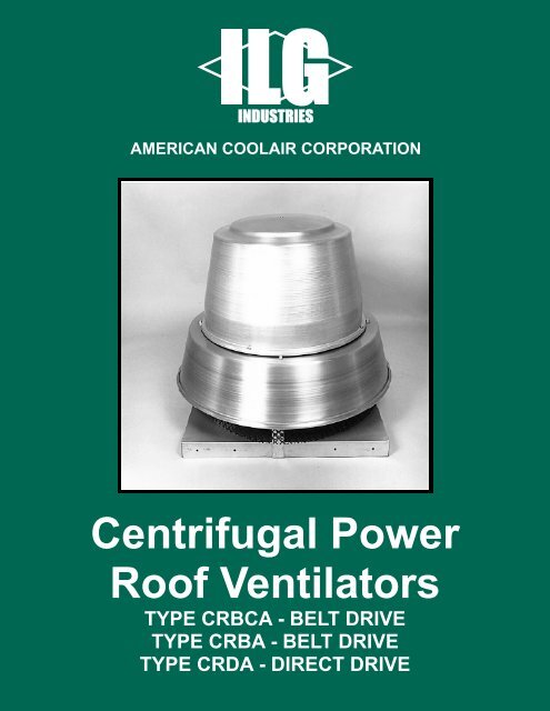 Centrifugal Power Roof Ventilators - American Coolair