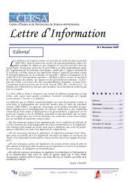 rapport d'information decembre 07:Lettre d ... - CERSA - CNRS