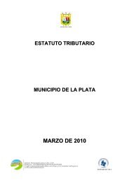 Estatuto Tributario Municipal - La Plata