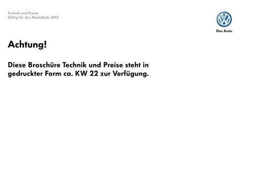 Preisliste Touareg Technik Und Preise Mj13 Indd