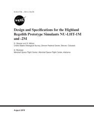 Design and Specifications for the Highland Regolith Prototype - NASA